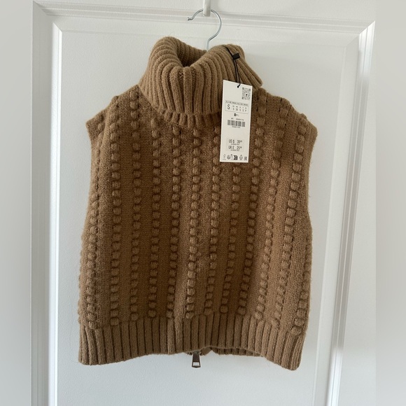 Zara Sweaters - Zara Beige turtle neck knit sweater